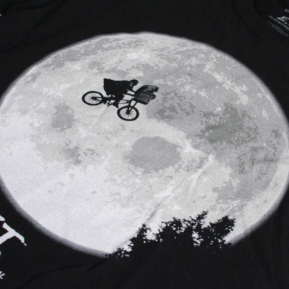 E.T. The Extra-Terrestrial Mens Bike T-Shirt / Black - Picture 3 of 3
